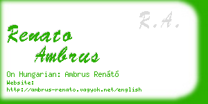 renato ambrus business card